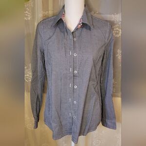 Rafaella (m) black and white plaid checkered button up shirt